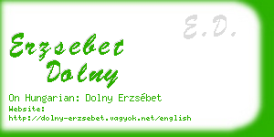 erzsebet dolny business card